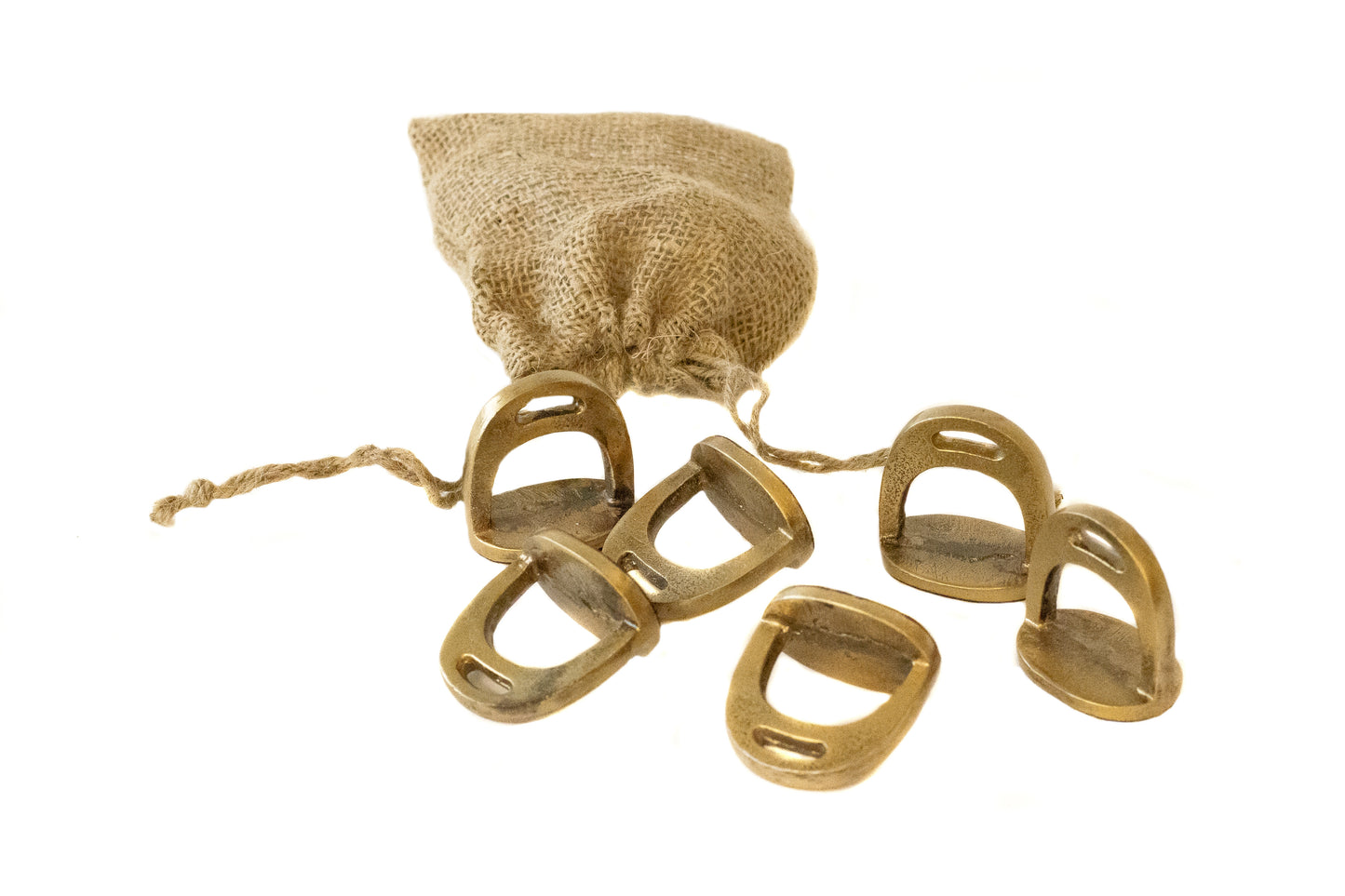 Equestrian Small Stirups napkin Gold