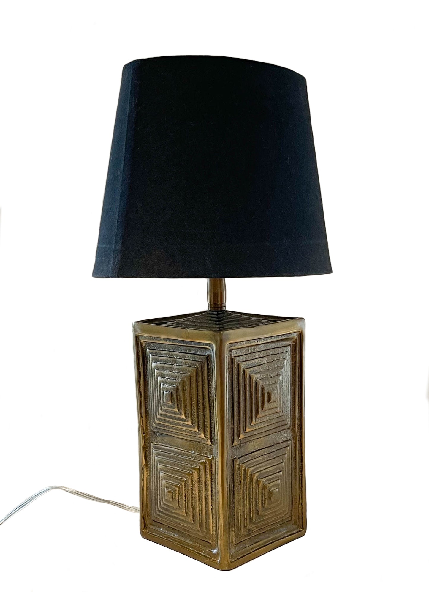 Lamp alum raw antique gold