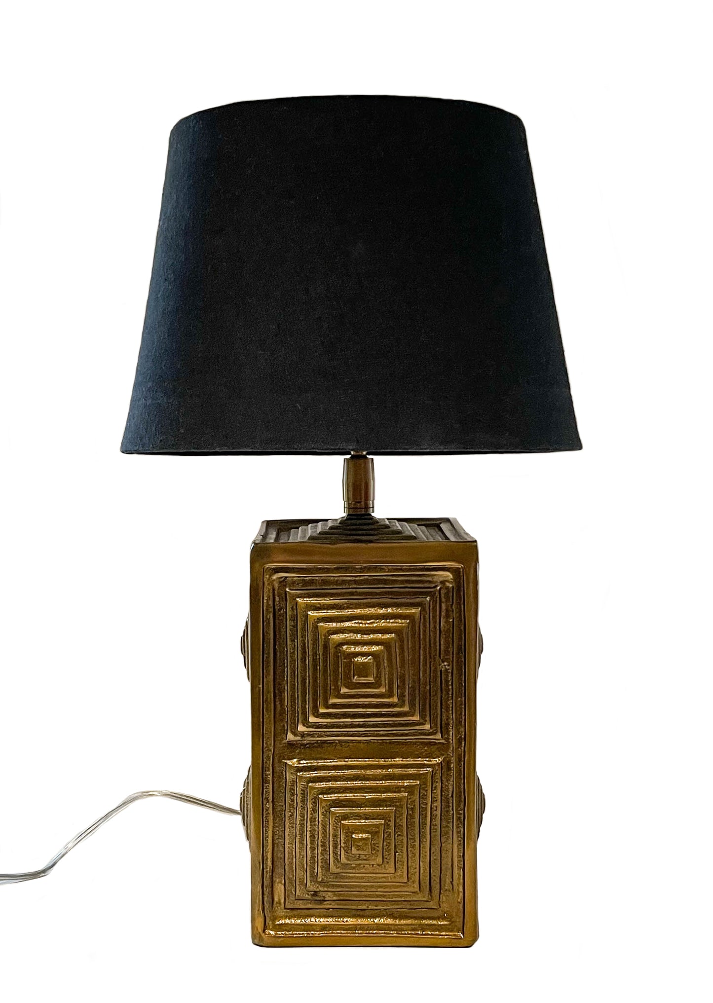 Lamp alum raw antique gold