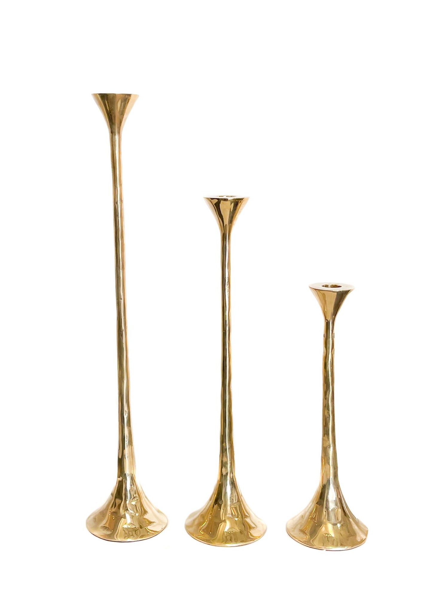 Gold Trumpet Candleholder