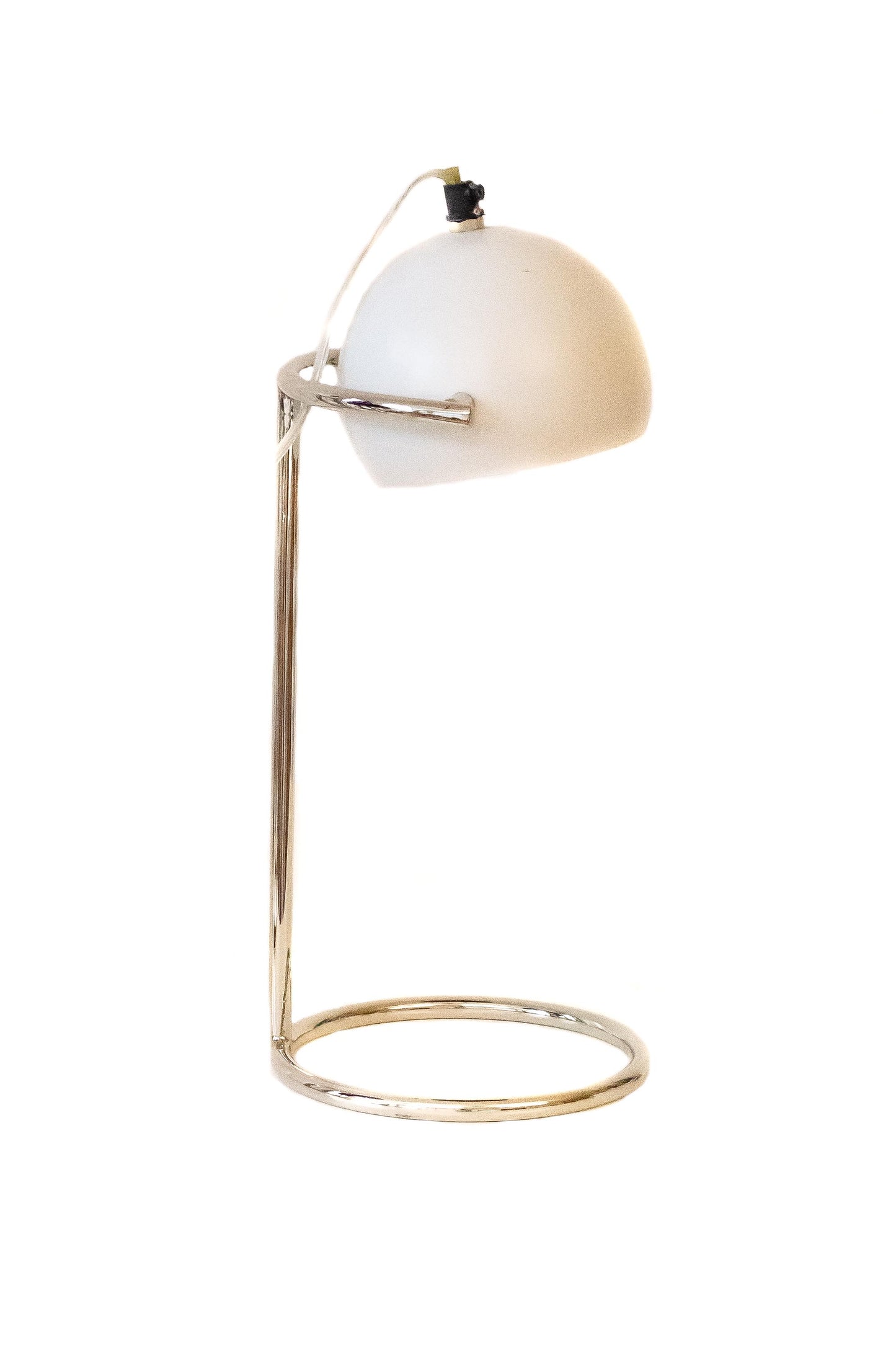 Table Lamp White Matt & Silver