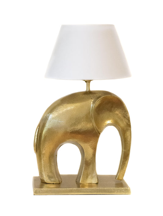 Indian Elephant Lamp Gold