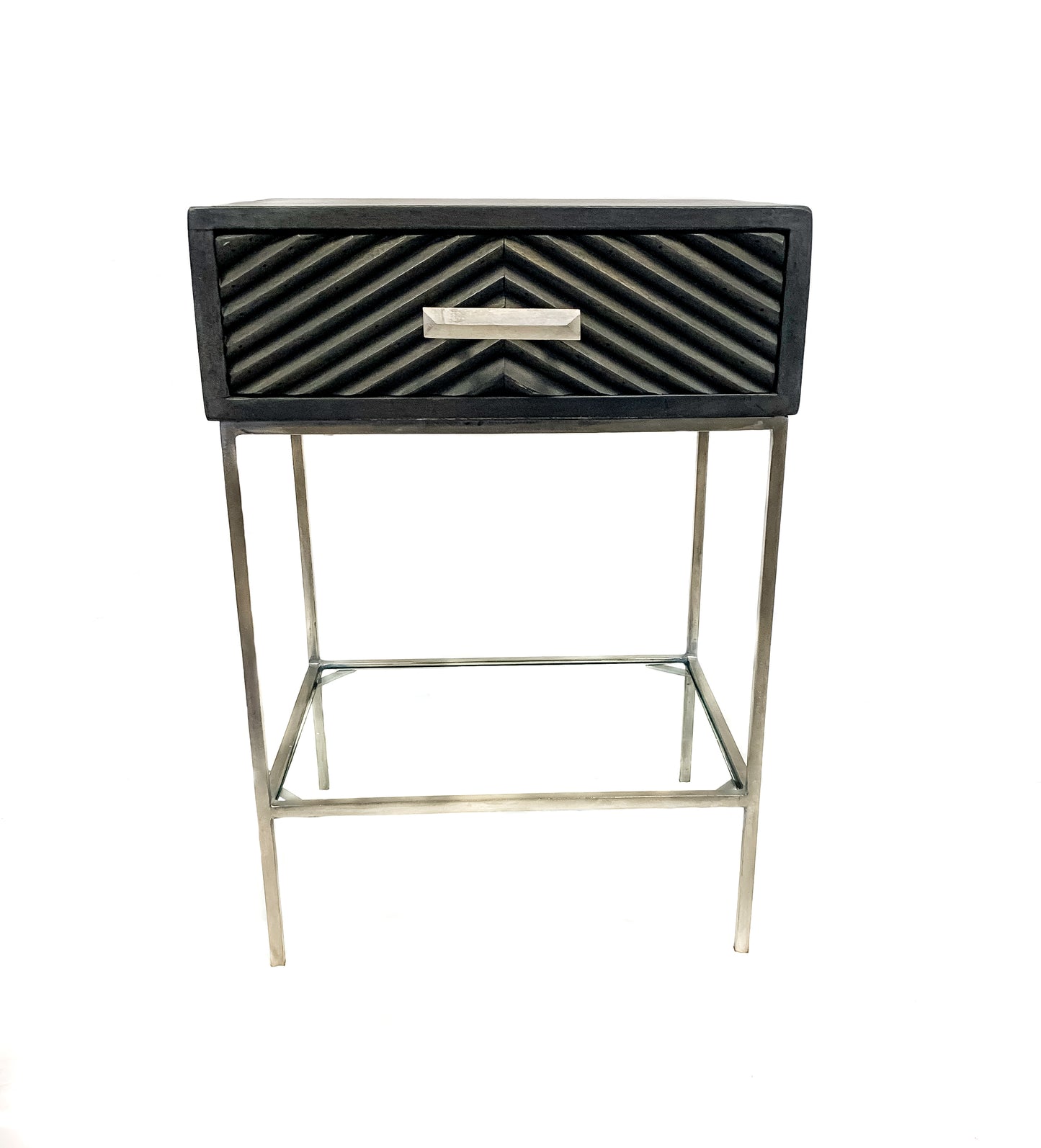 Bedside Table Chevron 65 cm