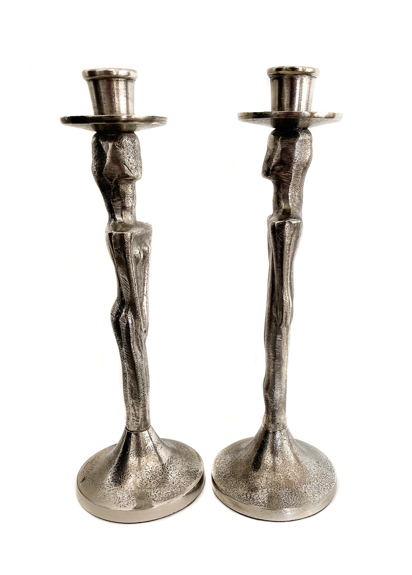 Woman Candlestick Silver