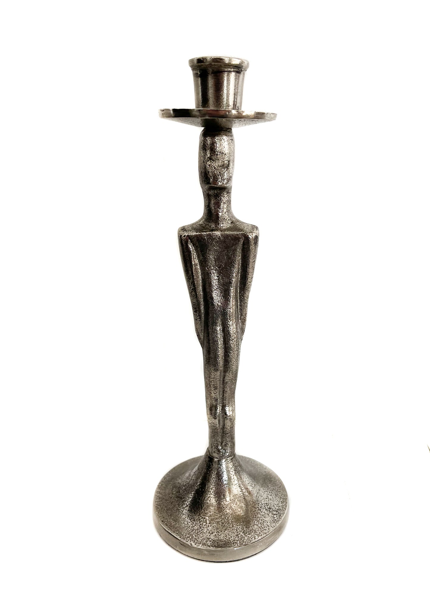 Woman Candlestick Silver