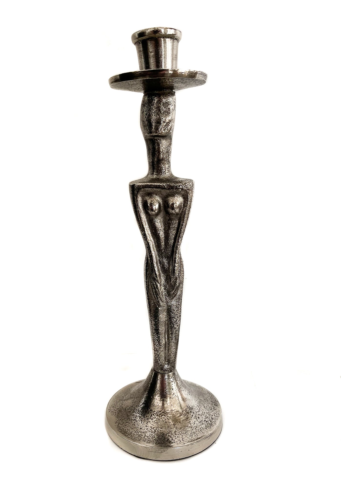 Woman Candlestick Silver