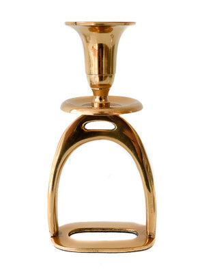 Equestrian Candle Holder Stirup Small Gold