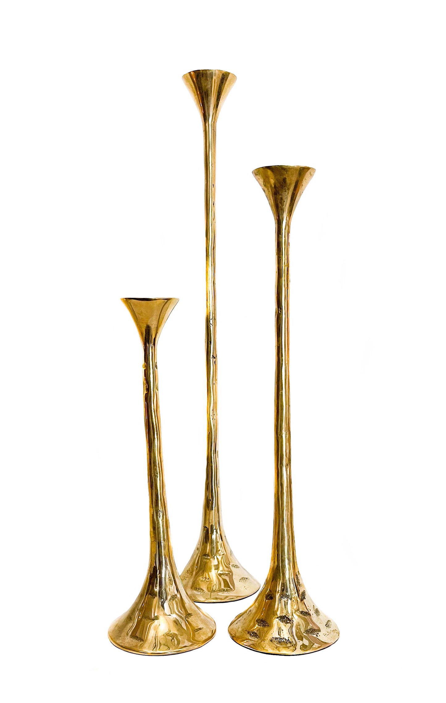 Gold Trumpet Candleholder