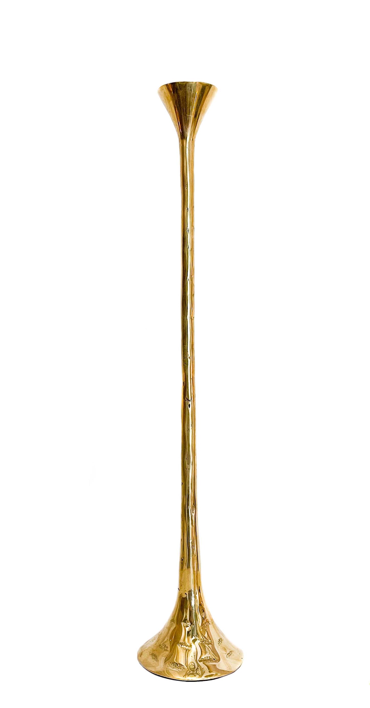 Gold Trumpet Candleholder