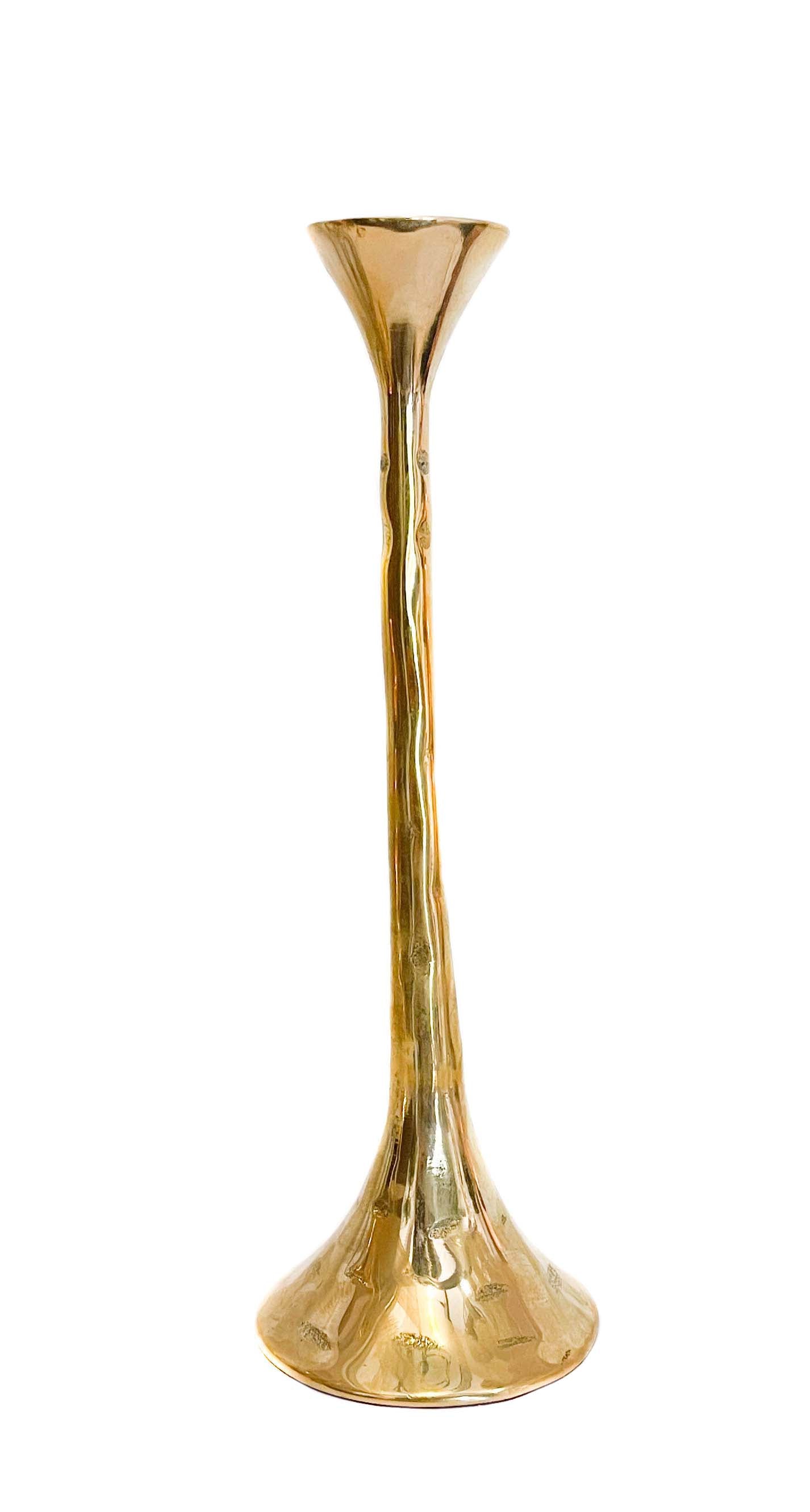 Gold Trumpet Candleholder